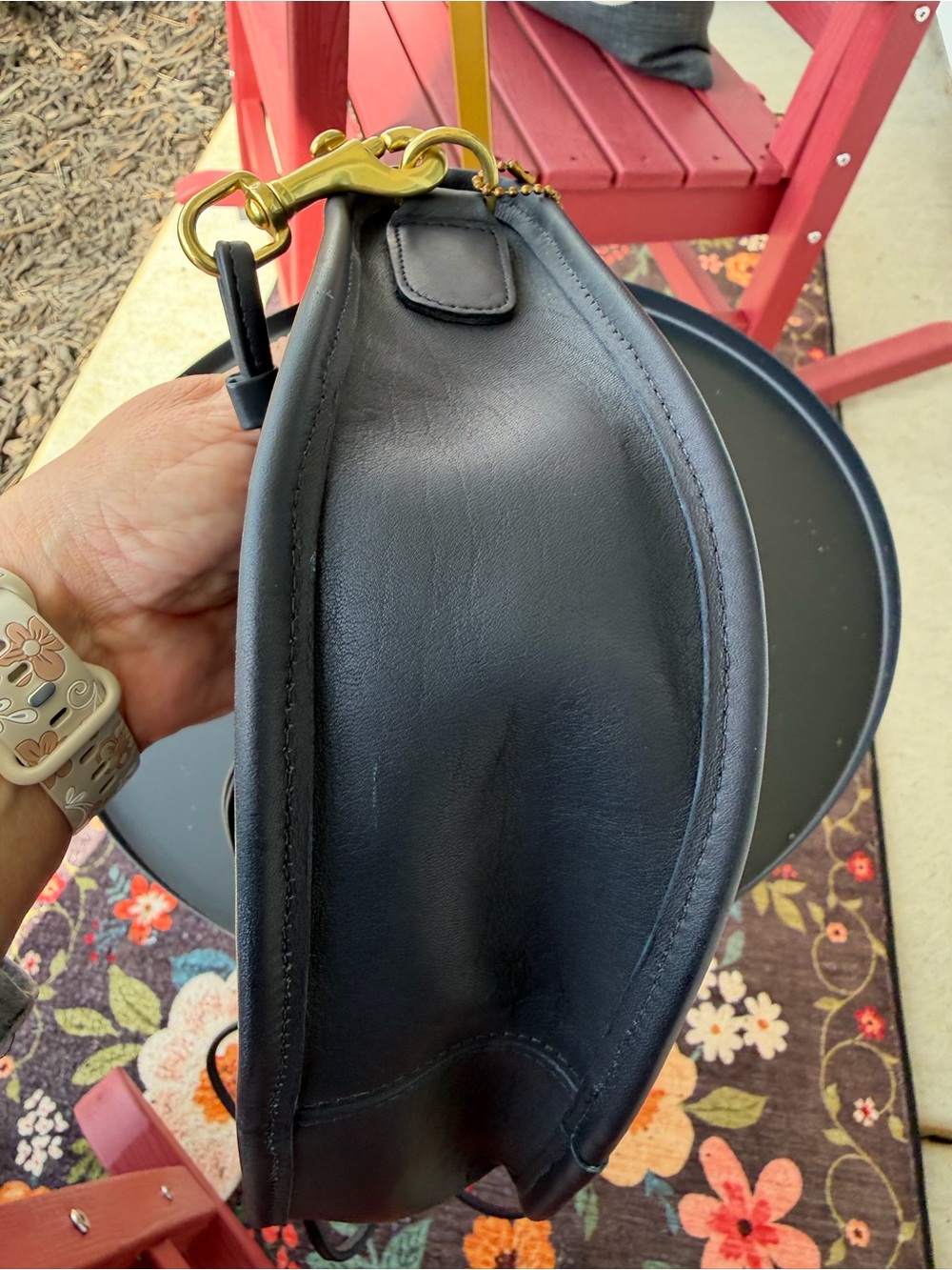 Vintage 1995 Coach Swinger Small Bag #4080 Black Leather Crossbody Made in USA - Picture 14 of 16